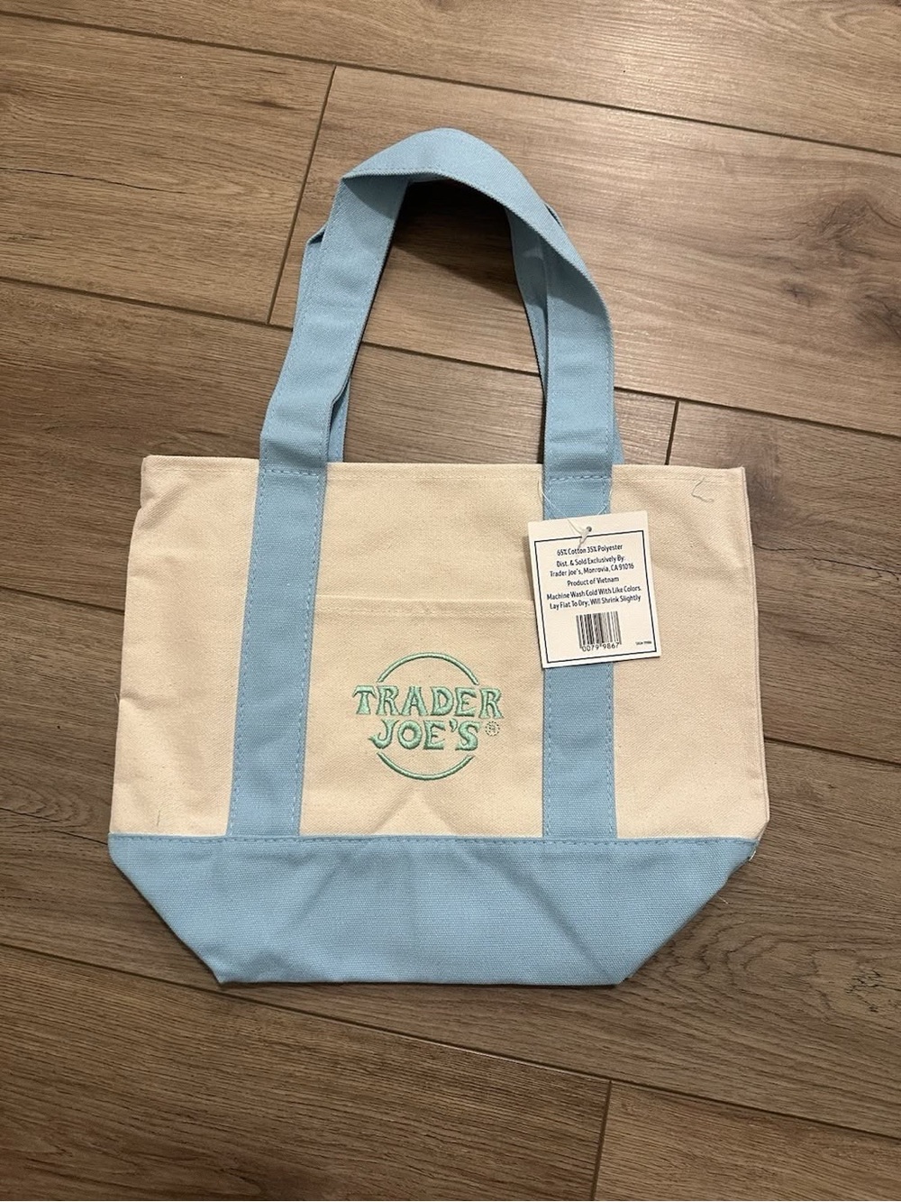 Trader Joe’s Striped Mini Canvas Tote Bag